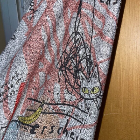 Inoah Womens Top Pant Set Size Small Gray Tunic Animal Print Harem USA - Picture 10 of 12